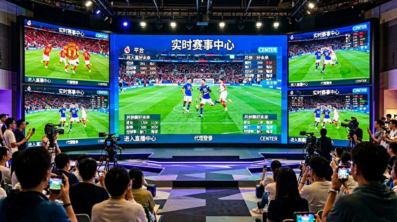 优游UB8平台体育直播中心，展示多场热门赛事同时直播的画面